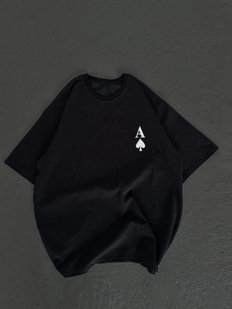 ASSEMA Kadın Baskılı T-Shirt Kısa Kol Bisiklet Yaka Oversize Rahat Kalıp Günlük Tişört - Siyah