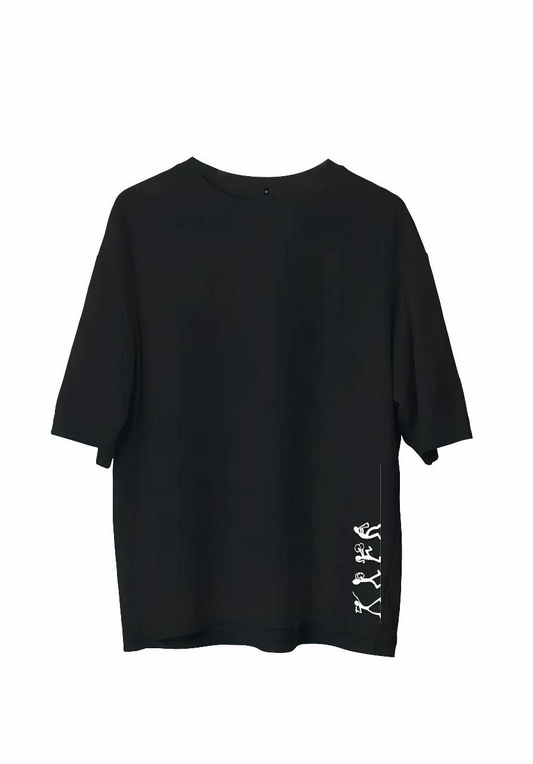 ASSEMA Erkek Baskılı T-Shirt Kısa Kol Bisiklet Yaka Regular Fit Rahat Kalıp Günlük Tişört - Siyah