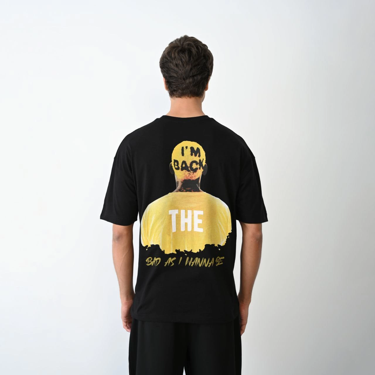 ASSEMA Erkek Baskılı T-Shirt Kısa Kol Bisiklet Yaka Regular Fit Rahat Kalıp Günlük Tişört - Siyah