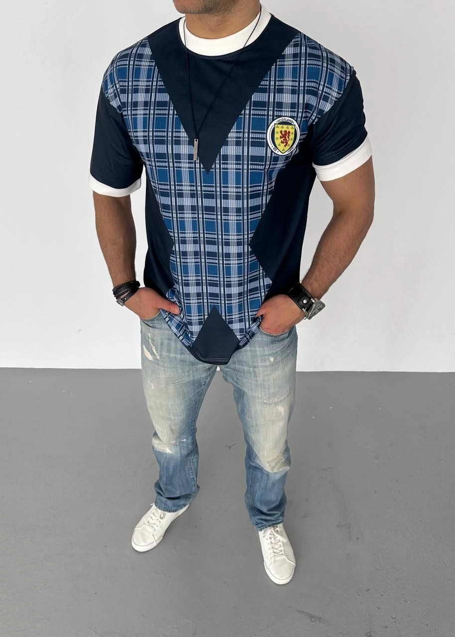 ASSEMA ERKEK Bisiklet Yaka Baskılı Kısa kol Oversize T-Shirt - Siyah