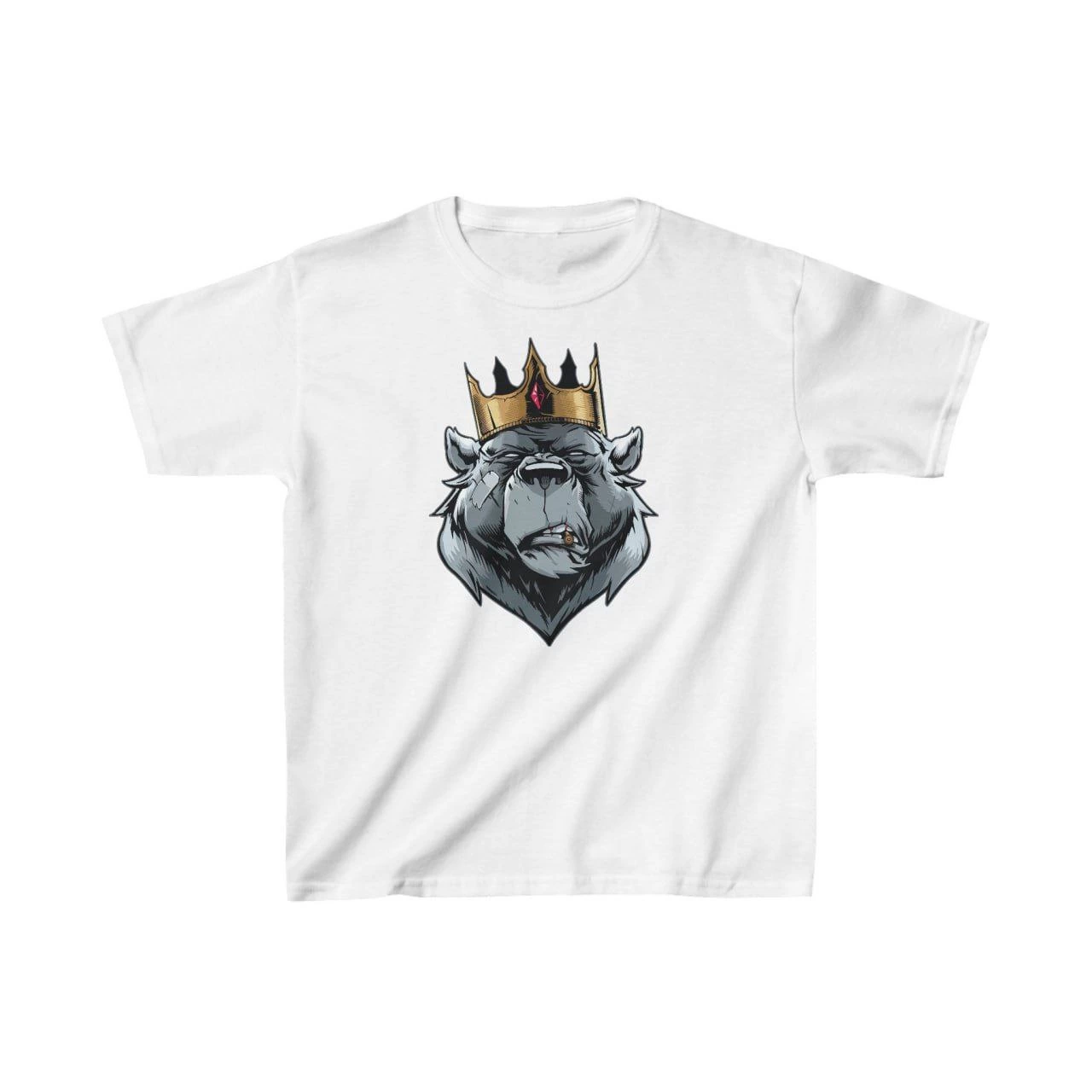 ASSEMA Unisex Çocuk Baskılı T-Shirt - Beyaz