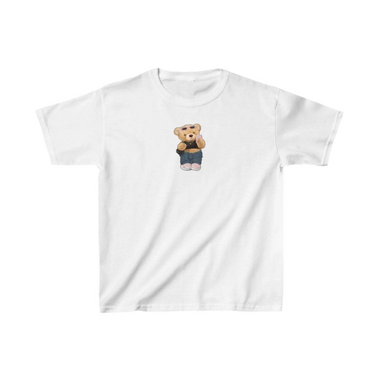 ASSEMA Unisex Çocuk Baskılı T-Shirt - Beyaz