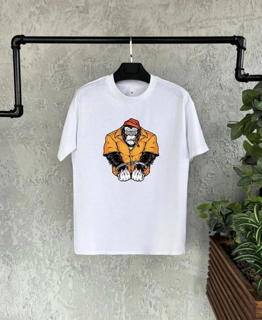 ASSEMA Unisex Çocuk Baskılı T-Shirt - Beyaz