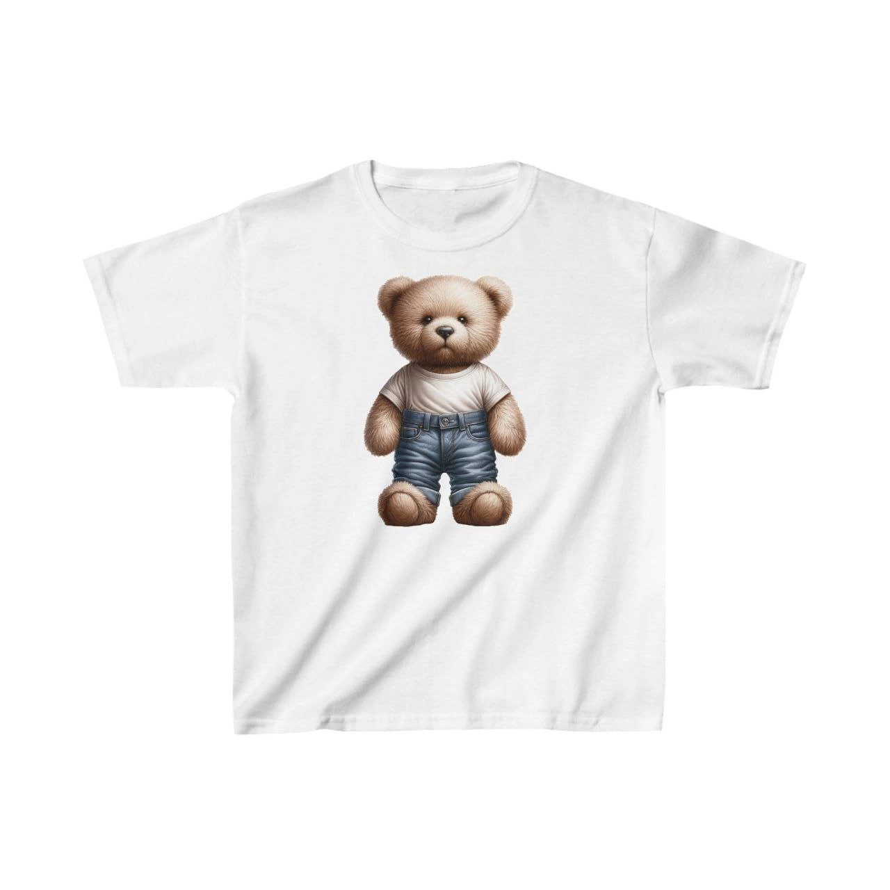 ASSEMA Unisex Çocuk Baskılı T-Shirt - Beyaz