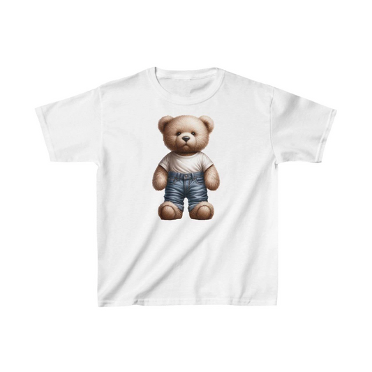 ASSEMA Unisex Çocuk Baskılı T-Shirt - Beyaz