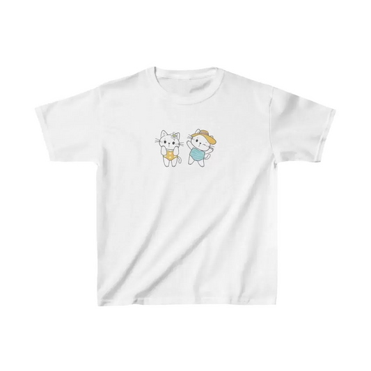 ASSEMA Unisex Çocuk Baskılı T-Shirt - Beyaz