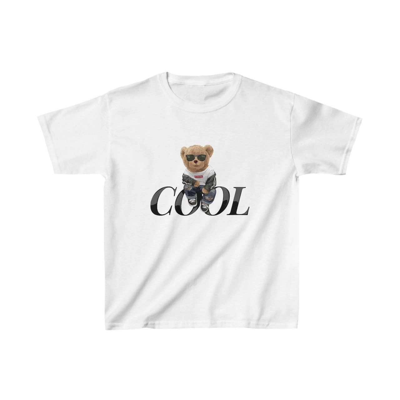 ASSEMA Unisex Çocuk Baskılı T-Shirt - Beyaz
