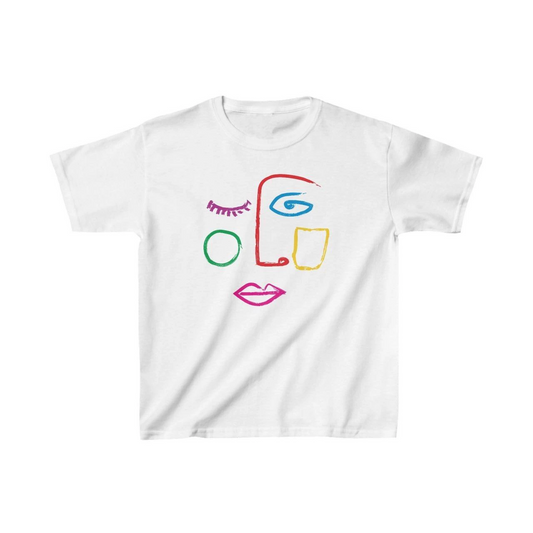 ASSEMA Unisex Çocuk Baskılı T-Shirt - Beyaz