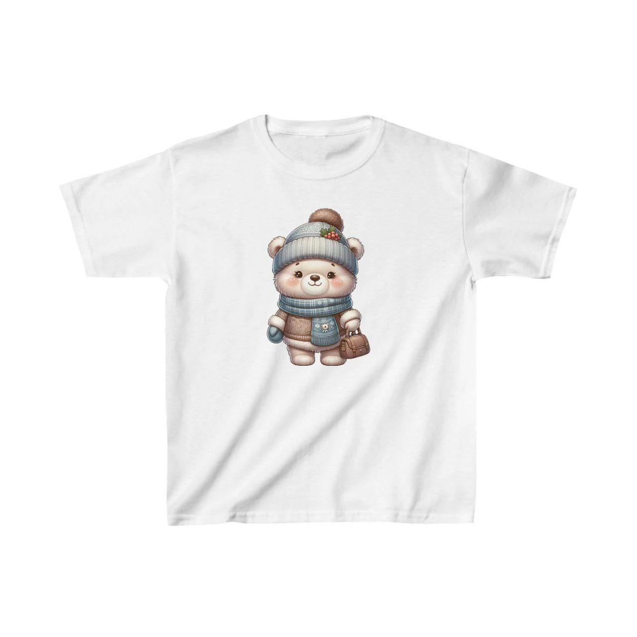 ASSEMA Unisex Çocuk Baskılı T-Shirt - Beyaz
