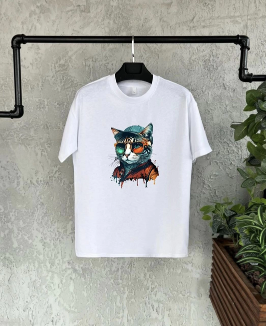 ASSEMA Unisex Çocuk Baskılı T-Shirt - Beyaz