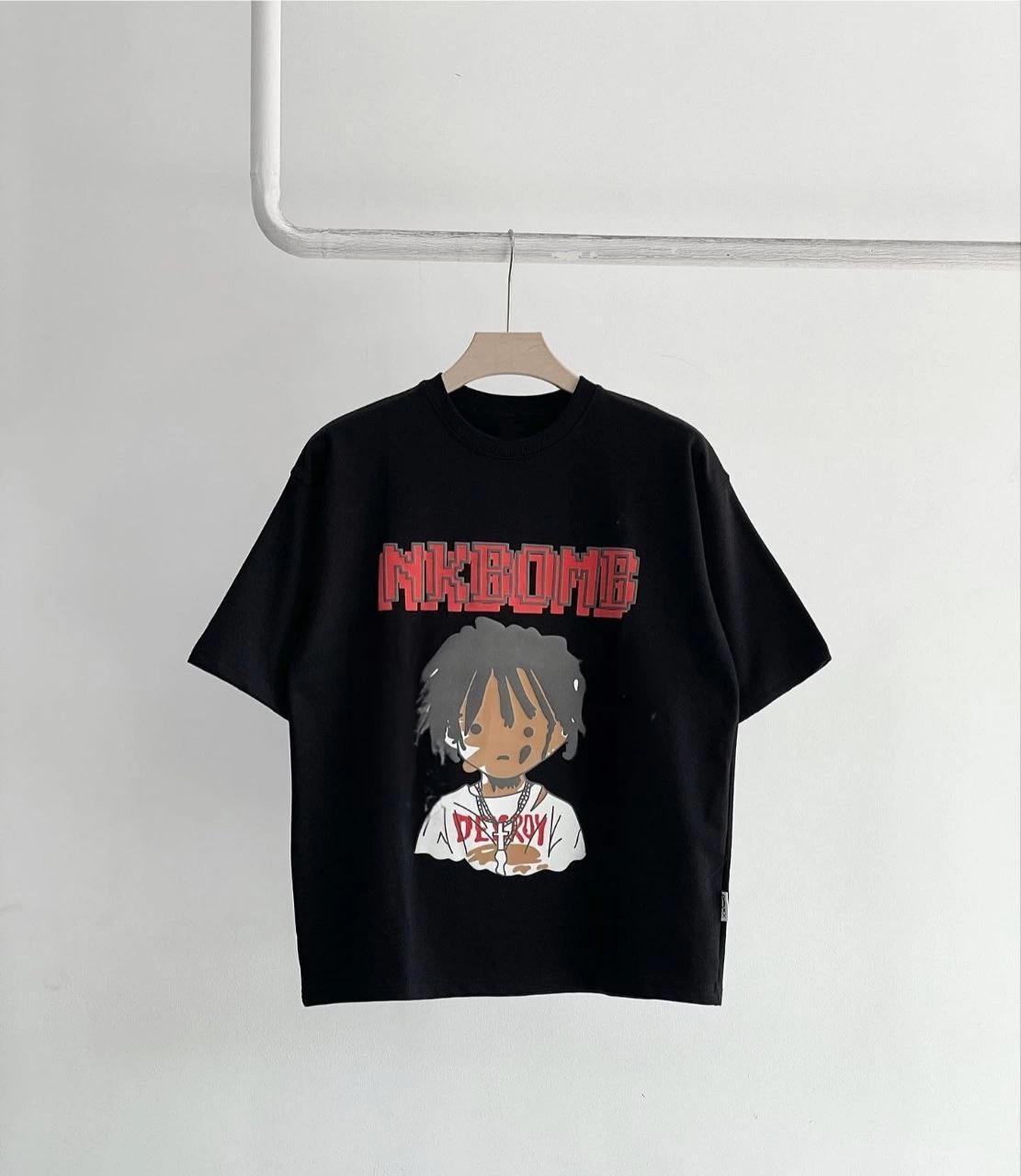 ASSEMA Unisex Çocuk Baskılı T-Shirt - Siyah