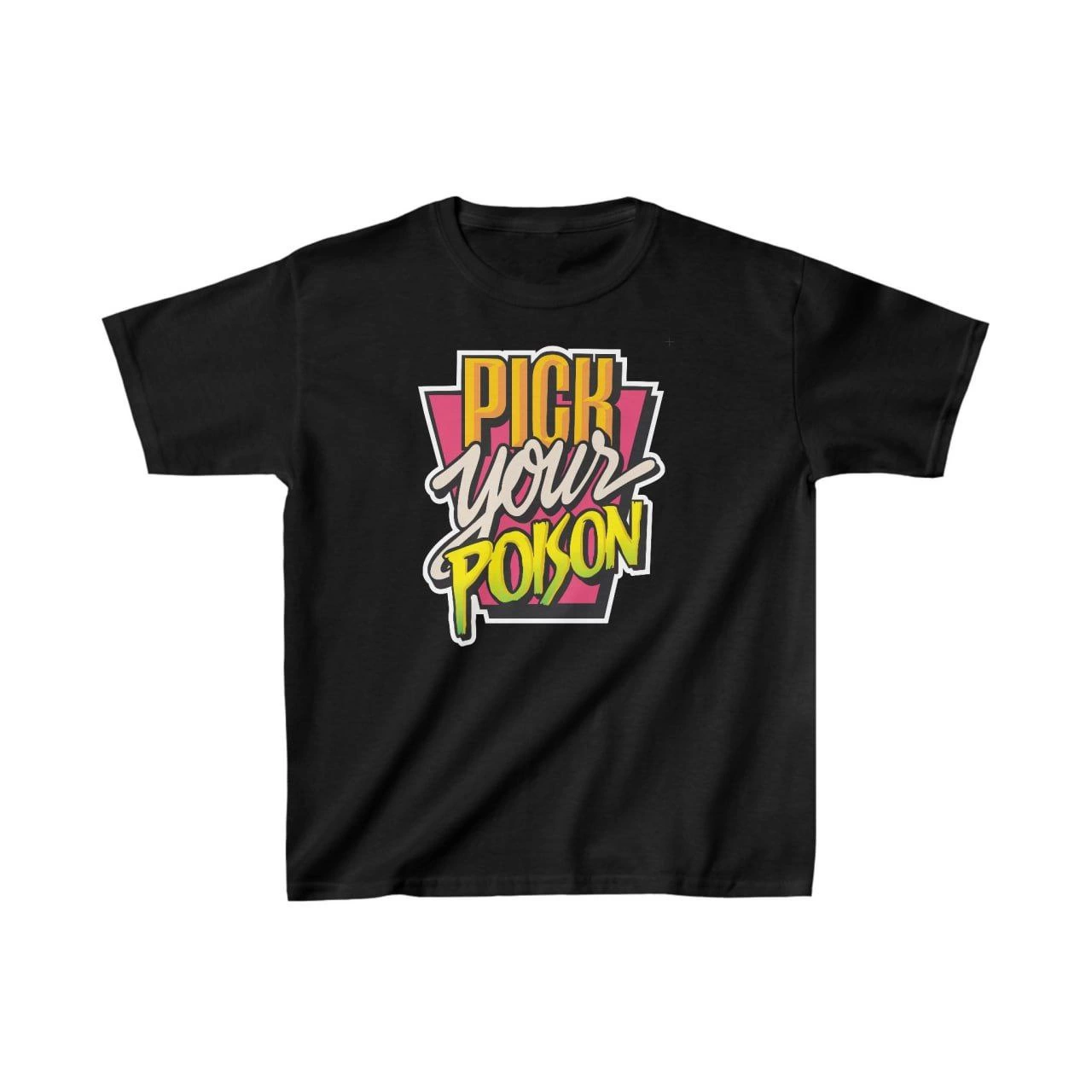ASSEMA Unisex Çocuk Baskılı T-Shirt - Siyah