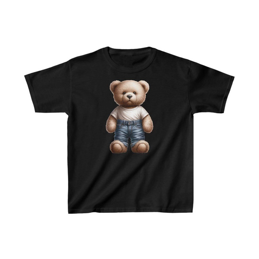 ASSEMA Unisex Çocuk Baskılı T-Shirt - Siyah