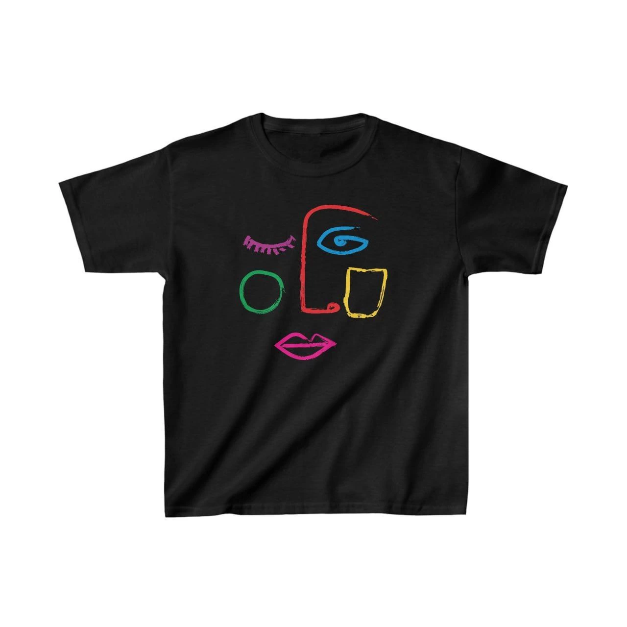 ASSEMA Unisex Çocuk Baskılı T-Shirt - Siyah