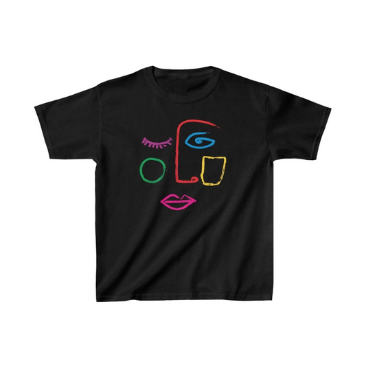 ASSEMA Unisex Çocuk Baskılı T-Shirt - Siyah