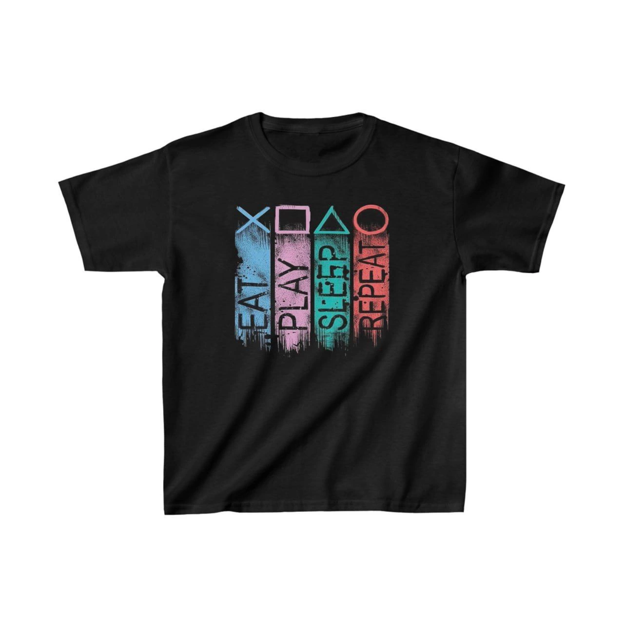 ASSEMA Unisex Çocuk Baskılı T-Shirt - Siyah