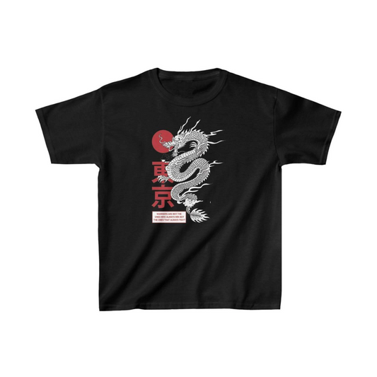 ASSEMA Unisex Çocuk Baskılı T-Shirt - Siyah