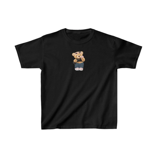ASSEMA Unisex Çocuk Baskılı T-Shirt - Siyah