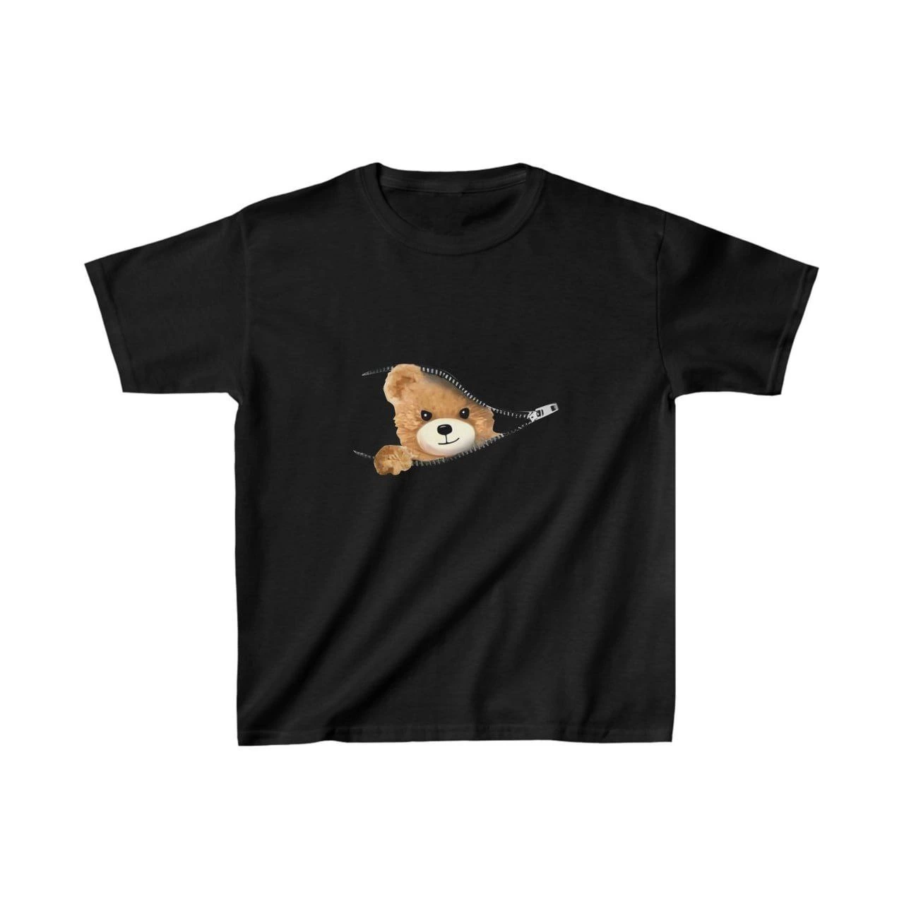 ASSEMA Unisex Çocuk Baskılı T-Shirt - Siyah