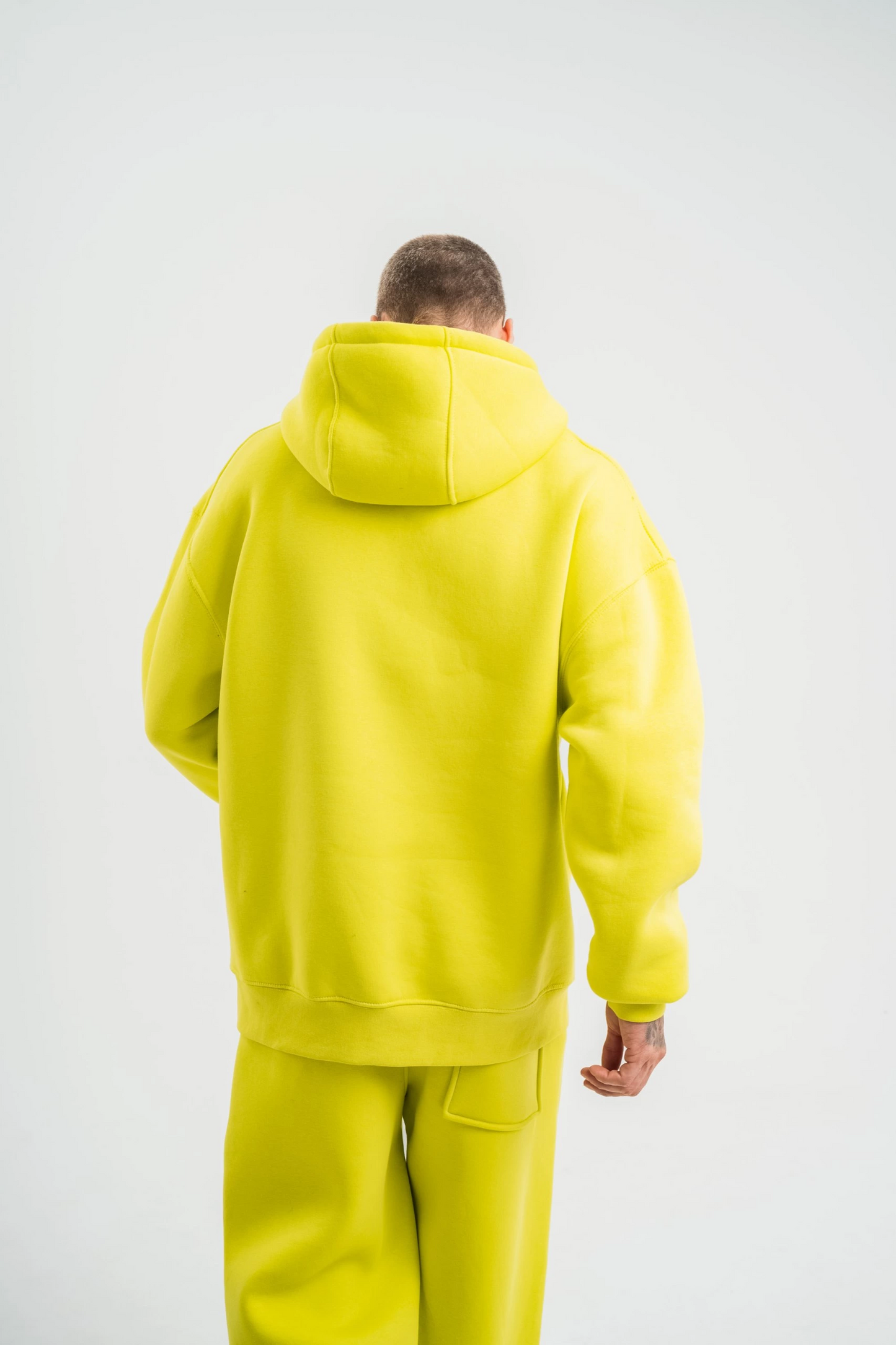 ASSEMA ERKEK Double Oversize Kapşonlu SweatShirt - Sarı
