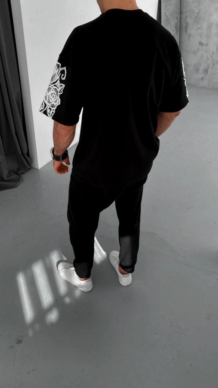 ASSEMA ERKEK Baskılı  Kısa kol T-Shirt - Siyah