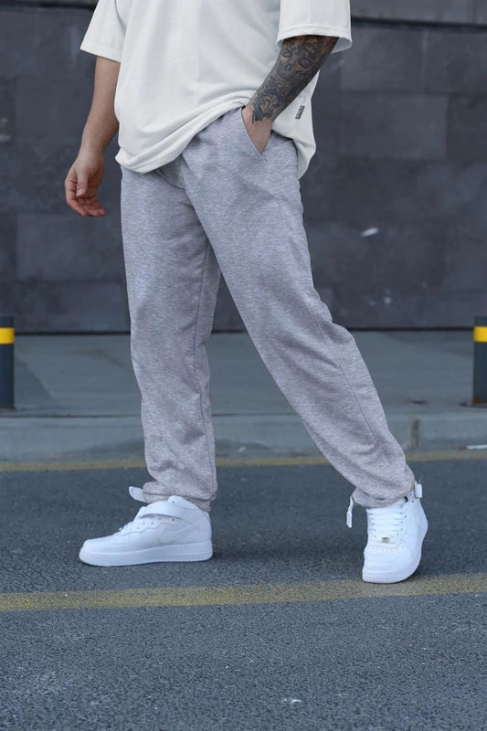 ASSEMA Unisex İki İplik Eşofman Altı - Gri