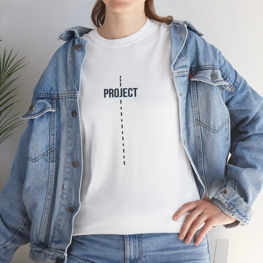 ASSEMA Kadın Bisiklet Yaka Baskılı  Kısa kol T-Shirt - Beyaz