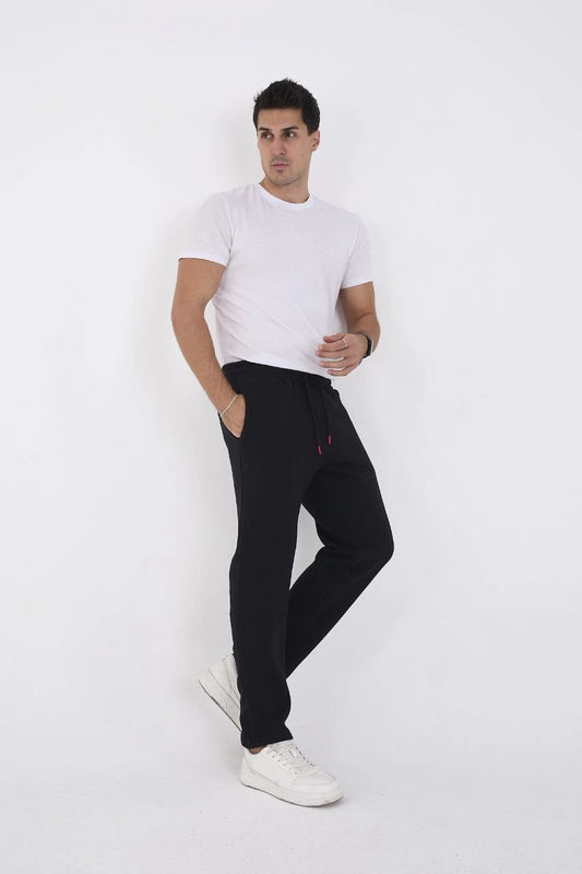 ASSEMA Unisex Üç İplik Basic Eşofman Pantolon - Siyah