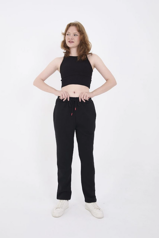 ASSEMA Unisex Üç İplik Basic Eşofman Pantolon - Siyah