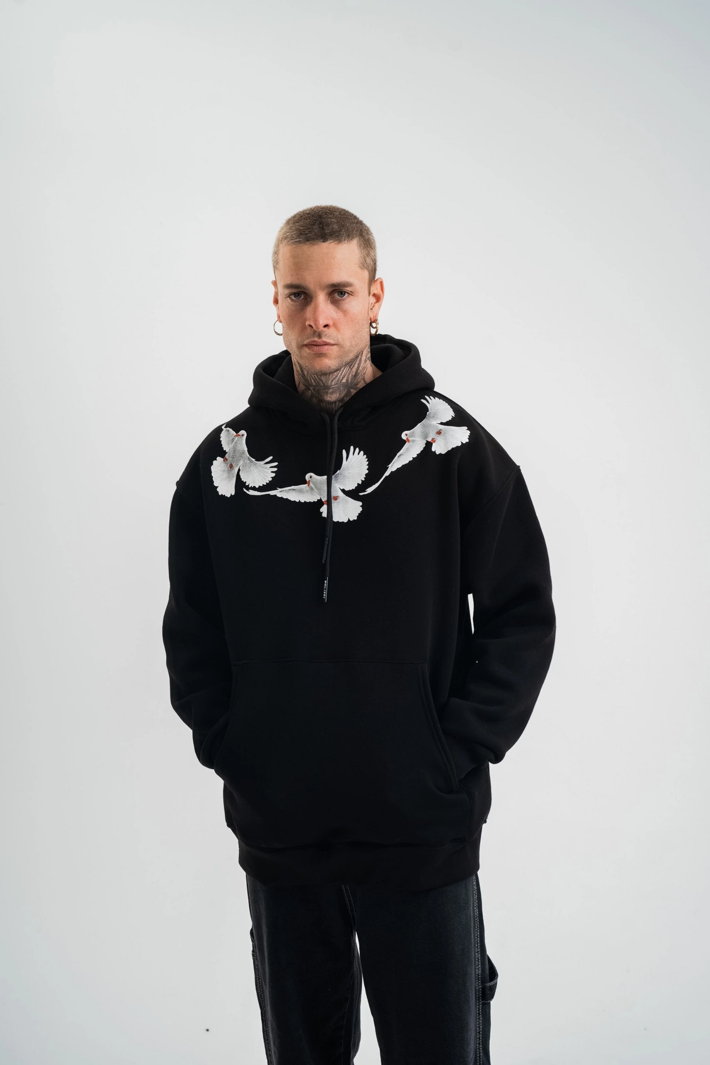 ASSEMA ERKEK Uzun Kol Bisiklet Yaka Yıkamalı SweatShirt - Siyah