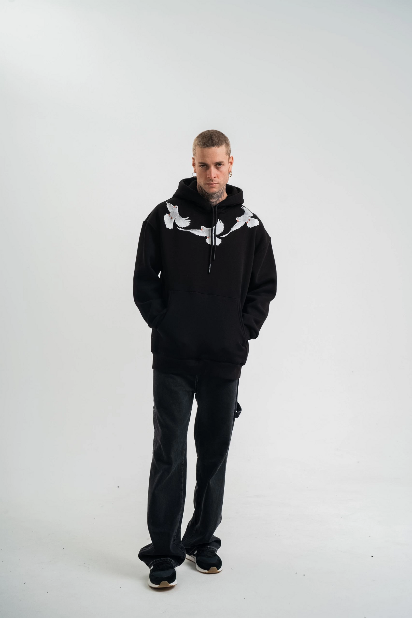 ASSEMA ERKEK Uzun Kol Bisiklet Yaka Yıkamalı SweatShirt - Siyah
